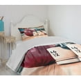 thumbnail image 4 of Ambesonne Bowling Party Quilted Bedspread Set 2 Pcs, Shoes Purple Ball, Twin Size, Multicolor, 4 of 6