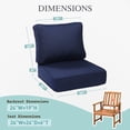 thumbnail image 6 of Aoodor 24 x 24 Inch Sunbrella Fabric Outdoor Deep Seat Cushion, Water-Resistant & Fade-Resistant Sunbrella Fabric Outdoor 6'' Thick Cushion with Pocket Springs for Patio Chair, Sofa, and Couch, 6 of 11