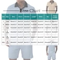 thumbnail image 3 of Mrmaere Men's Collared Button Up Shirt and Shorts Set Short Sleeve 2 Piece Striped for Casual Daily Khaki L, 3 of 6