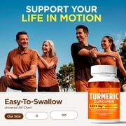 Gya Labs Turmeric Curcumin Capsules with Black Pepper - 80 Count - 95% Curcuminoids for Joint & Mobility Support & Active Living - Non-GMO, GMP Formula
