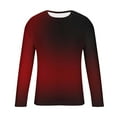 thumbnail image 5 of Men Shirts Mens Long Sleeve Tee Shirts Casual Stylish Gradient Color Fall Crewneck Basic Pullover Tops Winter Base Layer Blouses, 5 of 5