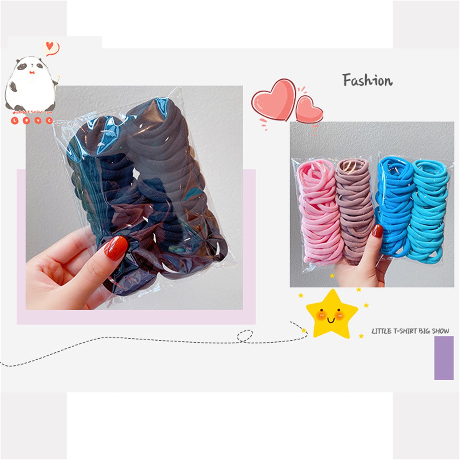 Hair Rubber Bands 2mm Hair Storage for Women 1 Scrunchies for Hair Hair Elastic Bands Mini Hair Bow Elastic Headband Braiding Hair Holder Hand Large Hair Ties for Natural Hair Large Rubber Bands 4