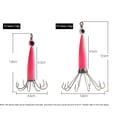 thumbnail image 3 of Pesca Squid Jig Pesca Señuelo Gancho Pulpo Cebo duro artificial (Rosa luminoso 10 garras), 3 of 5