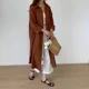 thumbnail image 4 of TFETTERS-Long Shirt Dresses for Women Casual Loose Long Sleeve Shirt X-Long Knee-Length Button Up Coat Korean Fashion clothes, 4 of 5