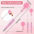 thumbnail image 6 of 10 Pcs Beadable Pens Black Ink Bead Pens DIY Pens Retractable Badge Reel Pen Ballpoint Pull Clip Pen for Office Teacher, 6 of 7