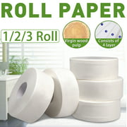 1/2/3 Pack Large Roll Paper 4Ply Household Tissue Paper Bathroom Toilet Living Room Kitchen Thicken Tissue Towel