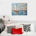 thumbnail image 4 of Nawypu  White Sailboats Canvas Painting Wall Art Decor for Living Room Office Abstract Seascape Picture Artwork Home Bedroom Wall Decoration, 4 of 4