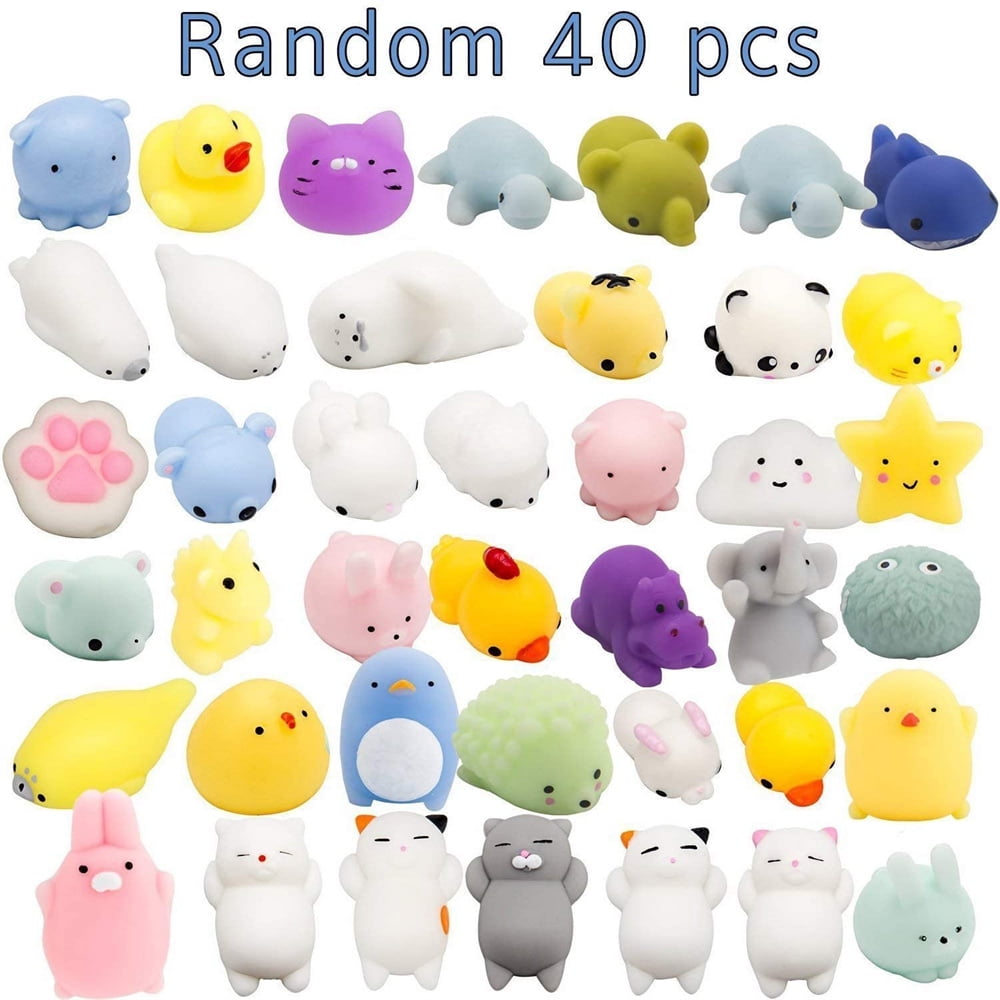 40Pcs/set Squishies Mochi Squishy Toys Mini Kawaii Squishy Party Favors for  Kids Fidget Stress Relief Toys for Christmas Stocking Stuffers Goodie Bag  Fillers Classroom Prizes Xmas Gifts for Boys Girls 
