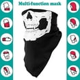 thumbnail image 3 of Máscara facial de calavera, máscara facial de esqueleto de calavera, pañuelo para motocicleta, bufanda, polaina para el cuello, diadema para hombres y mujeres, esquí, ciclismo, escalada, 3 of 5