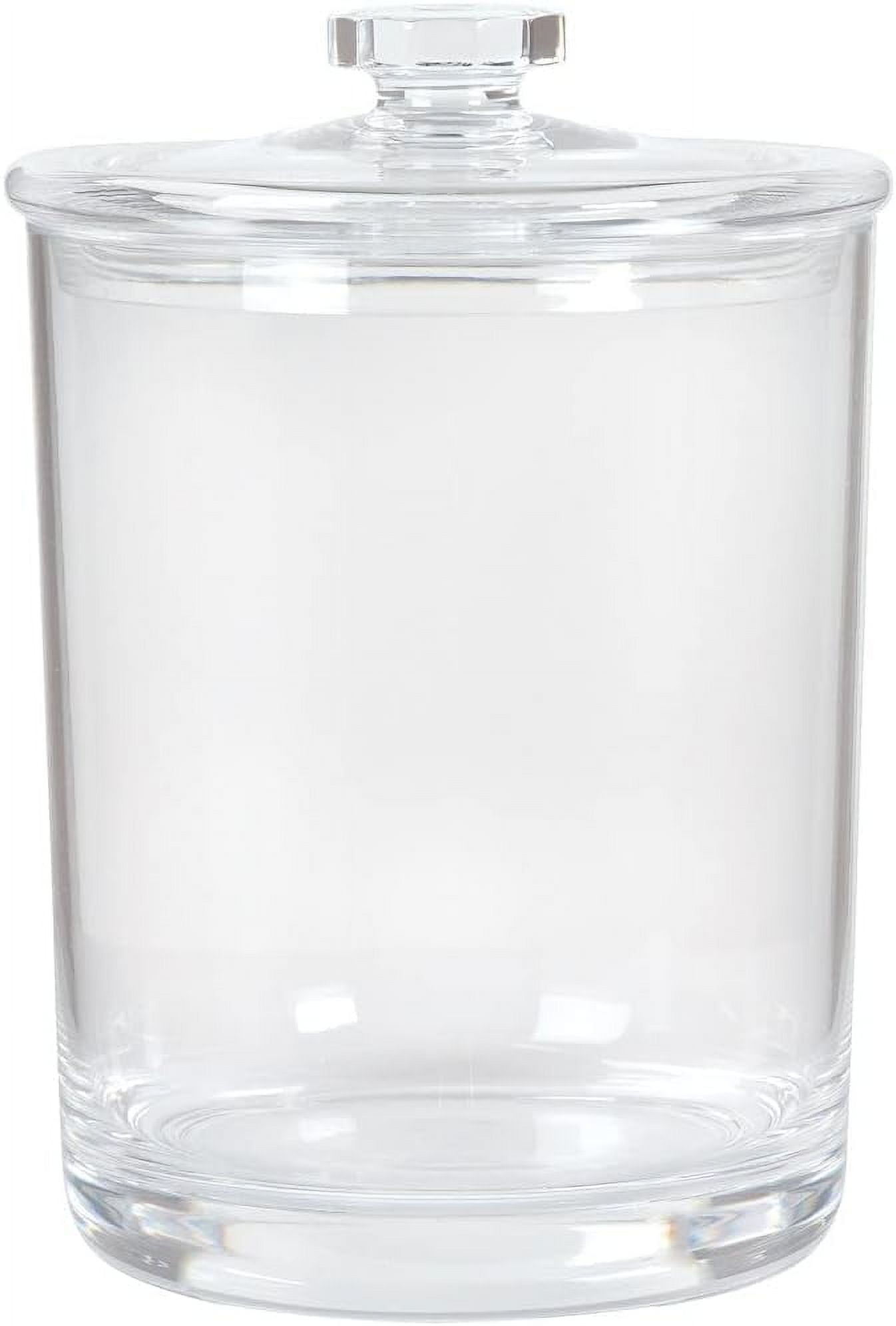 ForPro Acrylic Apothecary Jar with Lid, 60 Oz Storage Container for Bathroom, Kitchen and Office, 7.75" x 5"
