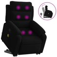 thumbnail image 3 of Sillón reclinable VidaXL de terciopelo negro con levantamiento eléctrico para masajes, sillón con in, 3 of 9