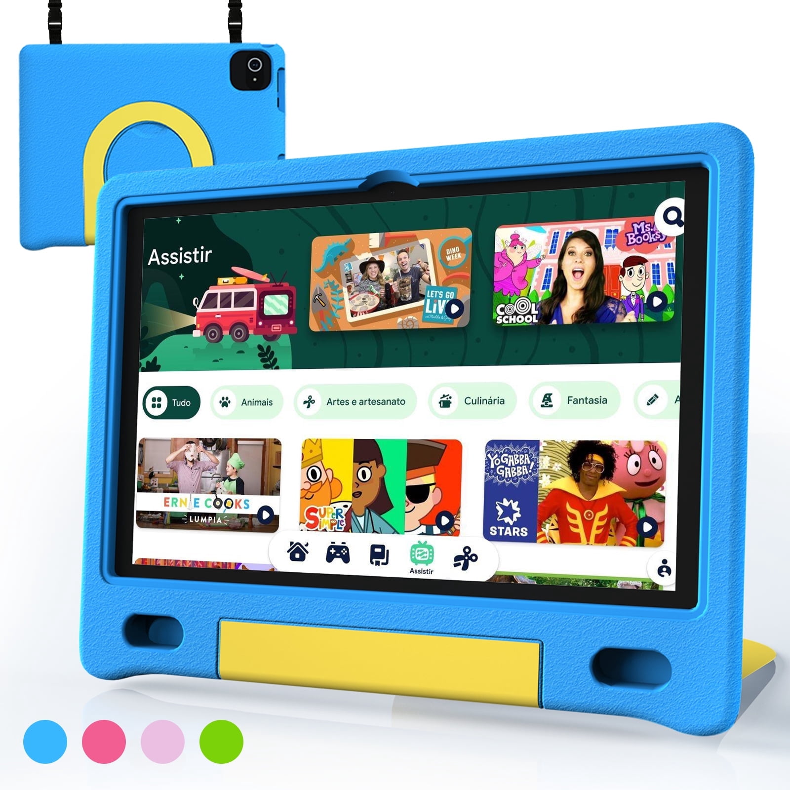 Plimpton Kids 10 Tablet, Android 13, 2GB RAM 32GB Storage, WiFi 6