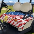 thumbnail image 3 of Whosucclay Distressed American Flag Foldable Golf Cart Seat Covers, 51.18 x 30.3 inches Non-Slip 4 Pockets Golf Cart Seat Towel with All-Weather Protection, 3 of 9