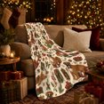 thumbnail image 3 of Festive Boxer Dogs Among Gifts And Greenery, Soft Flannel Blanket with Traditional Christmas Illustration Print, Housewarming Gift and Home Decor for Bedroom and Living Room, 3 of 7