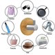 thumbnail image 4 of 4 Piezas Gancho Adhesivo Gancho de Pared Gancho Autoadhesivo Baño Cocina Oficina Puerta, Color Madera, 4,9*3,1 cm, 4 of 4