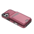 thumbnail image 6 of Compatible With iPhone 16 Magnetic Detachable Wallet Case,PU Leather Back Flip Kickstand,[Compatible With Magsafe],With Card Slots,Shockproof Rugged Phone Case Cover,Red, 6 of 9