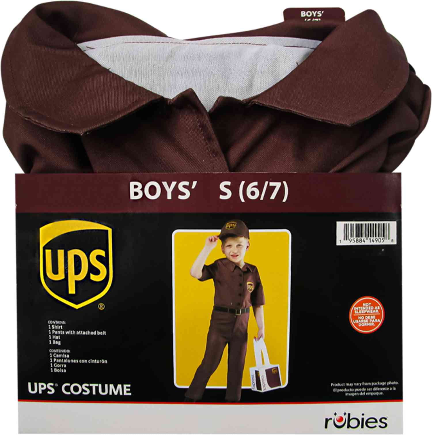 UPS Halloween Costume for Toddler, Size 3-4T, by Rubies