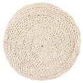 thumbnail image 1 of Coussin de Sol Rond Style Japonais Tatami Tissé à la Main Pouf de Sol pour Méditation Yoga, 1 of 8