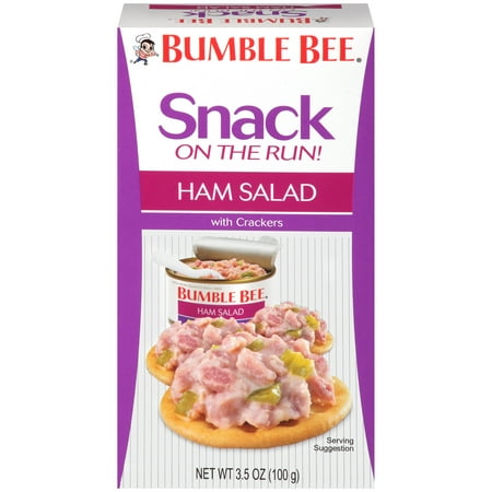 Bumble Bee Snack On The Run! Ham Salad with Crackers, 3.5 oz Snack Kit, Good Source of
