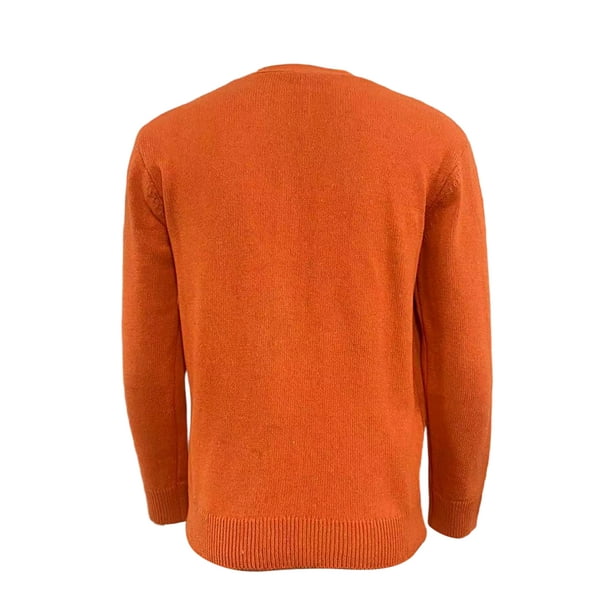 Bright orange sweater clearance mens