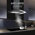 thumbnail image 2 of CAMPANA EXTRACTORA A PARED ACERO INOXIDABLE Y CRISTAL TEMPLADO 60 CM COLOR NEGRO, 2 of 7