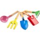 thumbnail image 1 of 5 Piece 8" Kids Gardening Tools, Made of Metal with Sturdy Wooden Handle, Safe Beach Sandbox Toy Gardening Equipment, 1 of 4