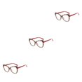 thumbnail image 1 of Qarigey Gafas de ojo de gato Estampado de leopardo Gafas de estilo vintage de gran tamaño Gafas de montura grande para Optical Street Snap Red Type1 NO1, 1 of 6