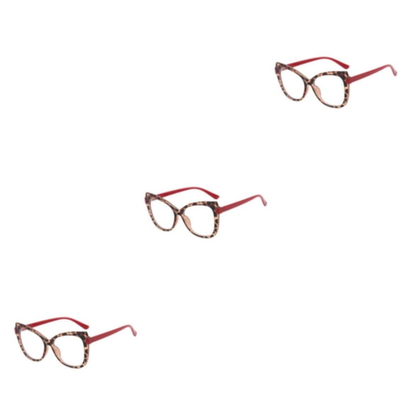 Qarigey Gafas de ojo de gato Estampado de leopardo Gafas de estilo vintage de gran tamaño Gafas de montura grande para Optical Street Snap Red Type1 NO1