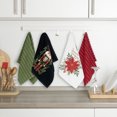thumbnail image 3 of RITZ 100% Cotton Holiday Kitchen Towels, Set of 4, Nutcracker Poinsettia Dish Towels Set, Festive Red Green, 3 of 5
