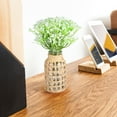 thumbnail image 4 of 1pc Rattan Woven Glass Vase Creative Desktop Vase Flower Arrangement Container, 4 of 5
