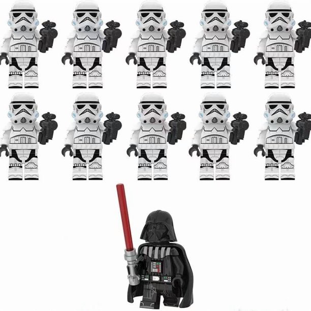 11 Piezas Miniaturas de Bloques de Construcción del Ejército Darth Vader de Star Wars, Figuras de Acción de Soldados Imperiales Stormtrooper Lote de Batalla, Regalo para Niños y Niñas