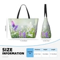 thumbnail image 3 of Rocae Purple Butterfly On Wild for Large Women's Waterproof Beach Bag Tote with 7 Pockets Pool Bag for Travel Gym Vacation, 3 of 6