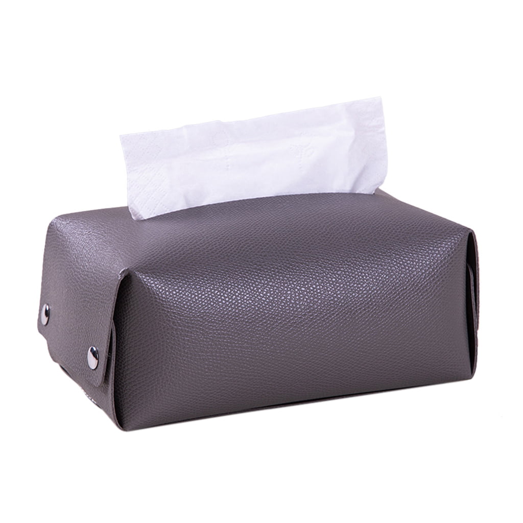 Details about   Rectangular PU Leather Tissue Box Holder Cover Napkin Case Table Car Home Office 