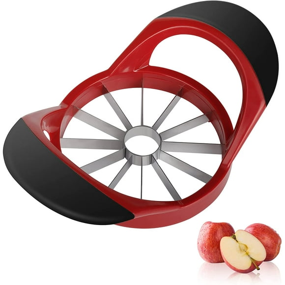 1 Piece 4.72 Inch Stainless Steel Apple Corer Slicer 12 Sharp Blades Anti Slip Handle Fruit Divider