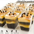 thumbnail image 3 of BagDream 100 Pack 5 oz Plastic Dessert Cups with Spoons, Mini Parfait Cups Clear Dessert Cups for Party Appetizers for Thanksgiving, Christmas, 3 of 8