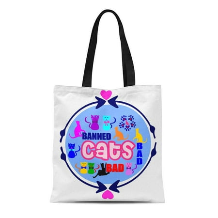 Naughty Kitty - SIDONKU Canvas Tote Bag Pussy ???? Cute Naughty Cat Family Fabulous Tote Kitty Reusable Handbag Shoulder Grocery Shopping Bags