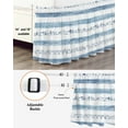 thumbnail image 3 of Abstract Bed Skirt King Size 18" Drop Blue Gradient Geometric Striped Retro Farmhouse Ruffled Wrap Around Bed Skirts Adjustable Elastic Bedskirt Dust Ruffle for King Size Bed, 3 of 7