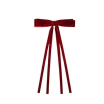 Neoyler 5 Pack Mini Velvet Bow Decoration for Christmas Trees and Wreath Gift Wrap High Grade Velvet Ribbon Reusable for Holiday Decor Parties And Weddings 9.4in Red