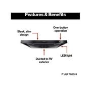 Lippert Components Lippert 695570 LED Cooker Hood - Black Stainless Steel