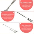 thumbnail image 3 of 2 pcs Telescopic Fork Extendable Long Handle Fork Barbecue Toasting Dinner Fruit Dessert Long Fork Cutlery, 3 of 7