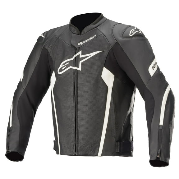 Alpinestars Faster V2 Airflow Mens Leather Motorcycle Jacket Black/White 48 EUR