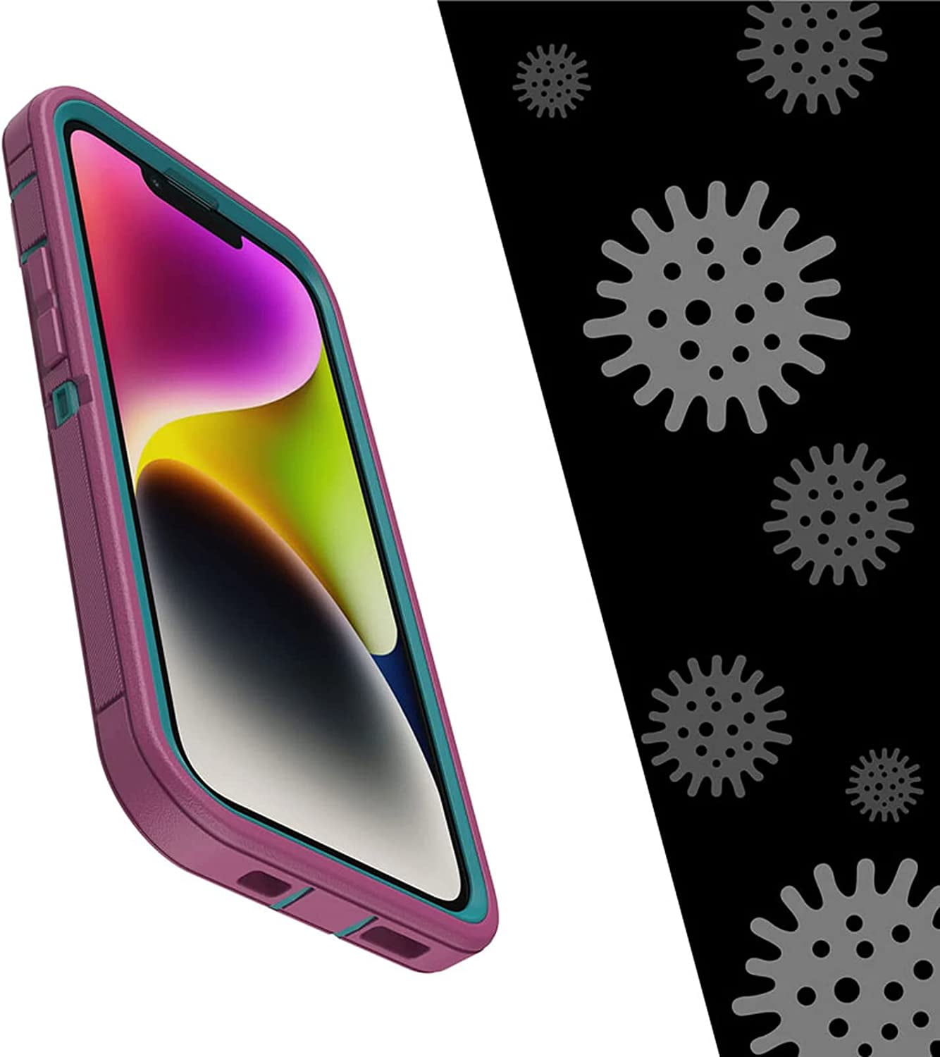 OtterBox Defender Rugged Case for iPhone 14 & iPhone 13, Canyon Sun