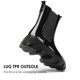 thumbnail image 4 of Botas Chelsea de caña media con plataforma negras DREAM PAIRS talla 8.5, 4 of 5