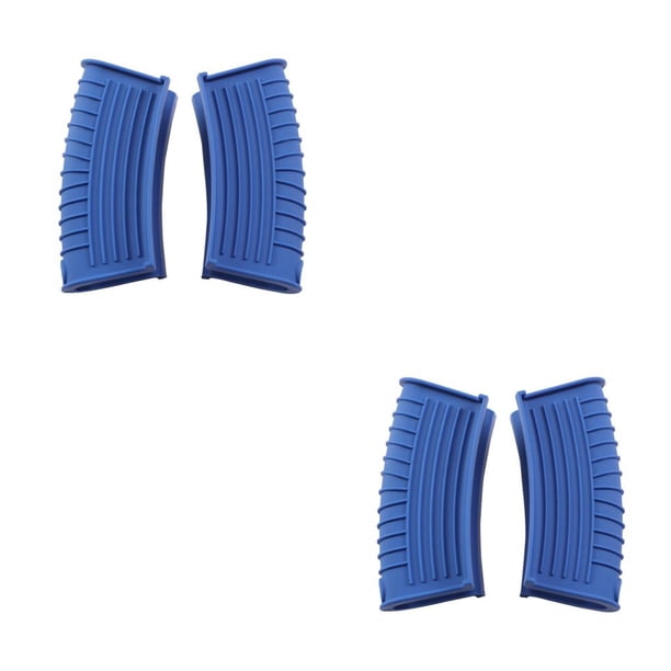 Matsuzay 2 piezas de soporte para mango de olla, accesorio seguro para utensilios de cocina, funda resistente al calor, Clip de silicona para el hogar con Azul Solo agujero 2piezas Matsuzay CBP457866