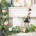 thumbnail image 4 of Flowers 2 Branch Garland for Weddings and Events – Greenery Decorative Floral Garland with Roses and Gypsophila Long 7086in for Spring Home Party Craft Table Runner, 4 of 5