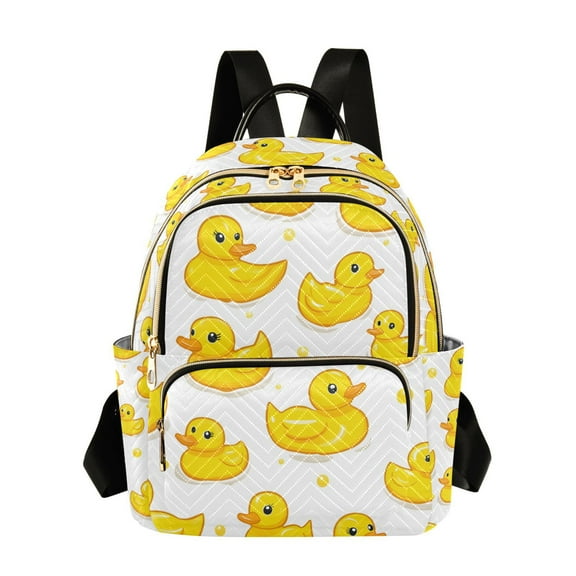 FORMRS Mini Backpack Purse for Women Travel Daypack Casual Shoulder Bag, Yellow Rubber Ducks