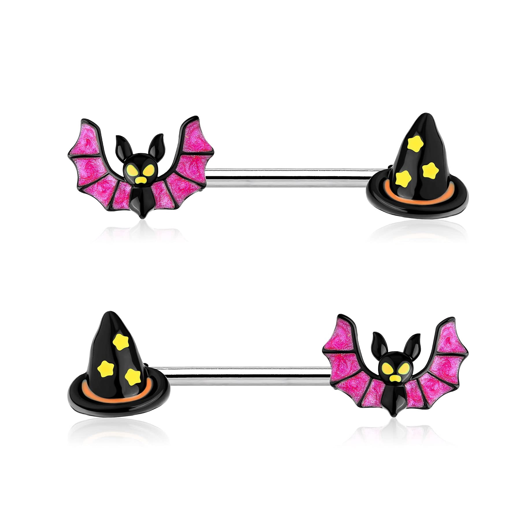 Oufer Piercing Colorati 5PCS Piercing Lingua Colorati 14G - Barre In Acciaio Inox 316L Per Donne Piercing Sicuro E Trendy - 8