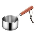 thumbnail image 2 of Mini Soup Pots Oil Melting Cooking Pot Butter Melting Pot Nonstick Easy to Clean with Wooden Handle Small Saucepan for Restaurant Camping 80ml, 2 of 9