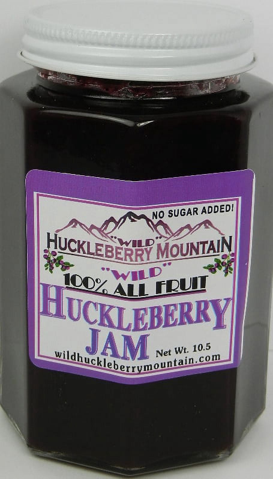 Wild Huckleberry Mountain ALL FRUIT Huckleberry Jam -- NO SUGAR ADDED!