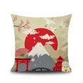 thumbnail image 2 of Funda de cojín japonesa MT. Fuji Ukiyo-e Funda de almohada Sofá Coche Hogar Cama Decoración 45x45cm, Juego de 4 piezas JAMW Sencillez, 2 of 5